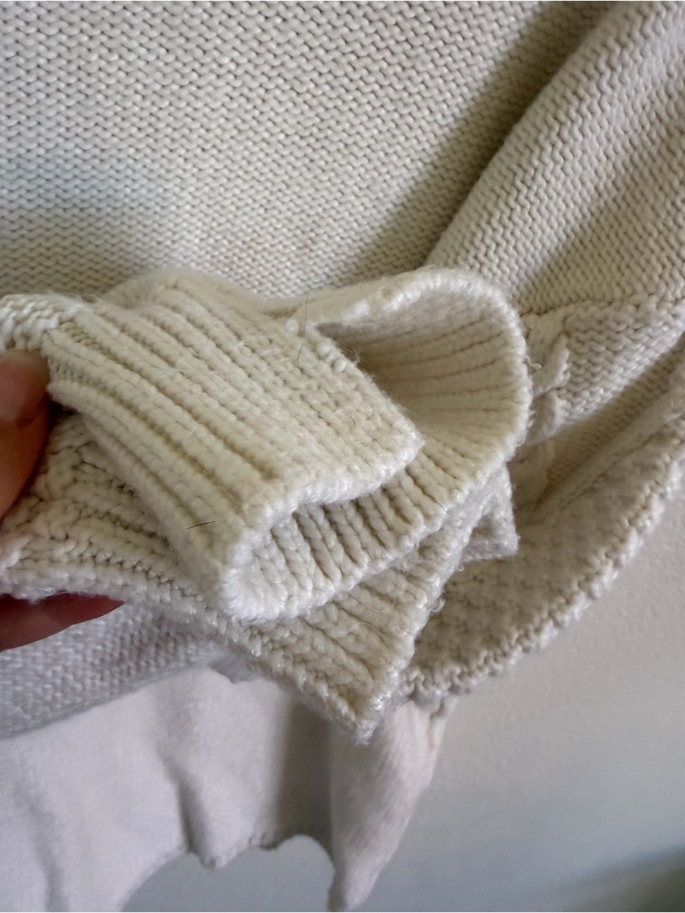 St. John's Bay Cream Cable Knit Pullover - Picture 4 of 4